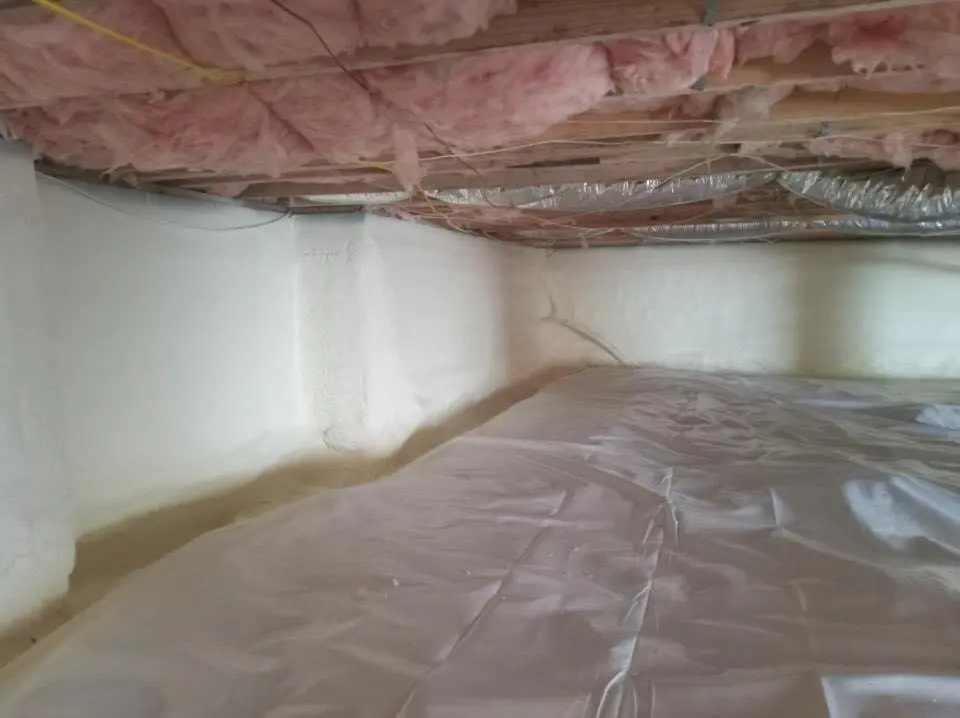 Crawl space encapsulation with closed-cell spray foam for Attic Insulation in Hamlin